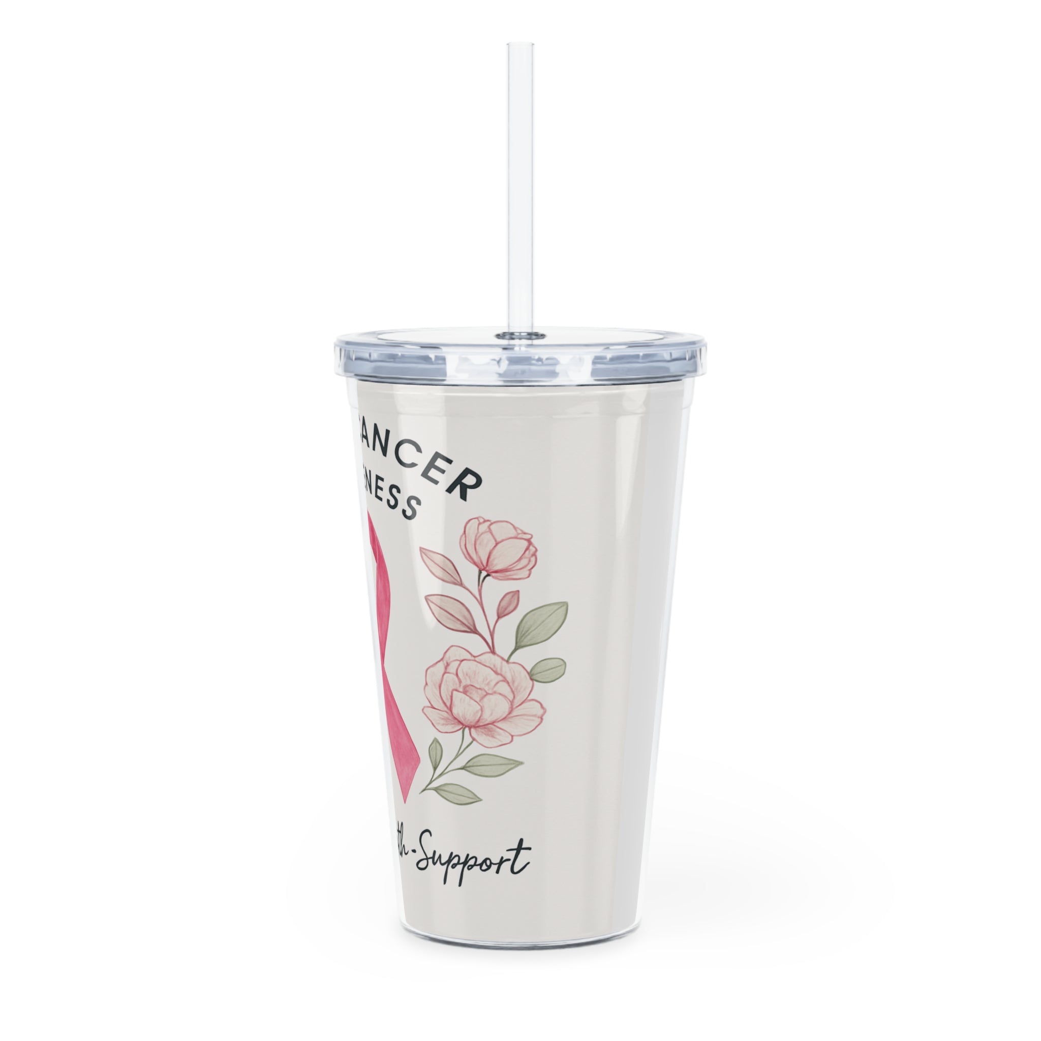 Plastic Tumbler with Straw