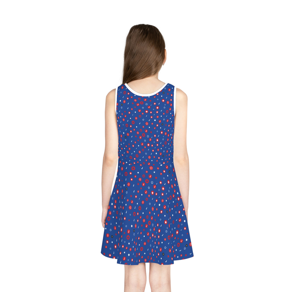 Girls' Sleeveless Sundress (AOP)